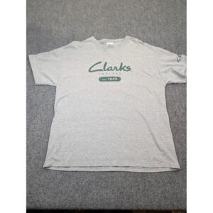 Hanes Heavyweight‎ Shirt Mens XL Gray Clarks England 1825 Logo Graphic Tee